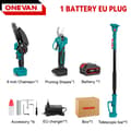 Miniatyrbillede 2 af 2: Teleskopisk Elektrisk Motorsav, Børsteløs Motor, 3500W Effekt,1 Batteri EU Stik
