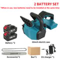 Miniatyrbillede 2 af 2: Elektrisk Motorsav, 16 Tommer Guideplade, Automatisk Olieudgang, Ergonomisk og Letvægts,2 batteri