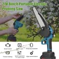 Miniatyrbillede 2 af 4: Elektrisk Motorsav, Trådløs Design, 8 Tommer Guideplade,2 PCS Batteri, EU