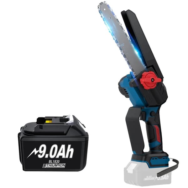 8 Tommer Trådløs Motorsav, 18V Kraftfuld Ydelse, Kompatibel med BL1830 Serien,Med 9,0mAh