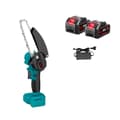 Miniatyrbillede 1 af 2: Børsteløs elektrisk kædesav, 6-tommer guideplade, kraftfuld 3500W motor,2 Batteri 1Lader