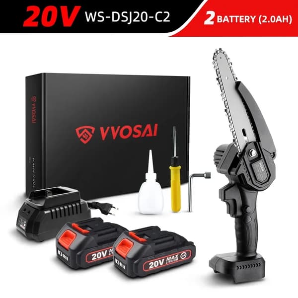 Trådløs Mini Kædesav, 20V Børsteløs Motor, Letvægtsdesign,20V WS-DSJ20-C220V WS-DSJ20-C2