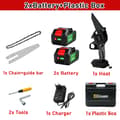 Miniatyrbillede 2 af 2: Gisam Motorsav, 6 Tommer Klinge, 18V Batteridrevet,Sort 2 batteri