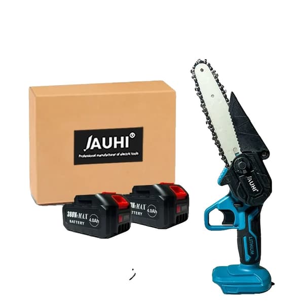 6 Tommer Trådløs Elektrisk Motorsav, Kraftfulde Batterimuligheder, Inkluderet Oplader,2 Batteri Sæt-388VF