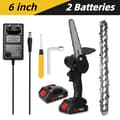 Miniatyrbillede 2 af 2: Bærbar Mini Elektrisk Motorsav, 6 Tommer, 21V, Ergonomisk Design,sort og 1pc