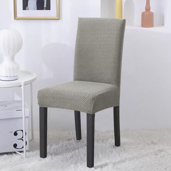 Elastiskt Stolsöverdrag i MÖNSTRAD med 38 - 45 cm sits och 45 - 65 cm ryggstödshöjd - För fester, bröllop, hotell eller hemma i matsalen.