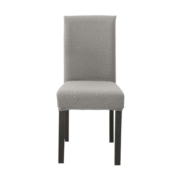 Elastiskt Stolsöverdrag i MÖNSTRAD med 38 - 45 cm sits och 45 - 65 cm ryggstödshöjd - För fester, bröllop, hotell eller hemma i matsalen. MÖNSTRAD GRÄDDE Uppsättning av 6 Elastiskt Stolsöverdrag i MÖNSTRAD med 38 - 45 cm sits och 45 - 65 cm ryggstödshöjd - För fester, bröllop, hotell eller hemma i matsalen. MÖNSTRAD GRÄDDE Uppsättning av 6