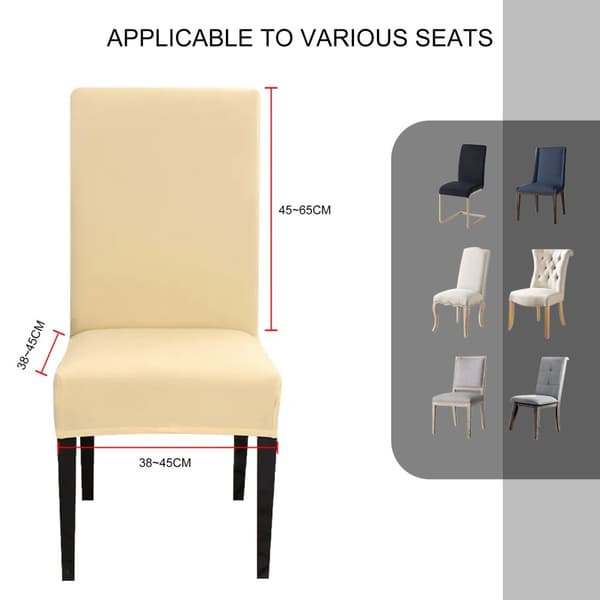 Elastisk Stoltrekk med 38 - 45 cm setehøyde og 45 - 65 cm rygghøyde - til fest, bryllup, hotell eller hjemme i spisestuen