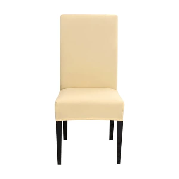 Elastisk Stoltrekk med 38 - 45 cm setehøyde og 45 - 65 cm rygghøyde - til fest, bryllup, hotell eller hjemme i spisestuen GRÄDDE Uppsättning av 4