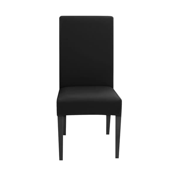 Elastiskt Stolsöverdrag med 38 - 45 cm sits och 45 - 65 cm ryggstödshöjd - För fester, bröllop, hotell eller hemma i matsalen. SVART Uppsättning av 6