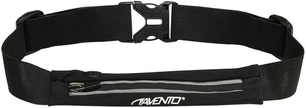 Waistbelt with expandable bag AVENTO 21PA Black/Silver