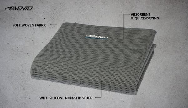Yoga towel AVENTO 42YC 183x66cm Grey