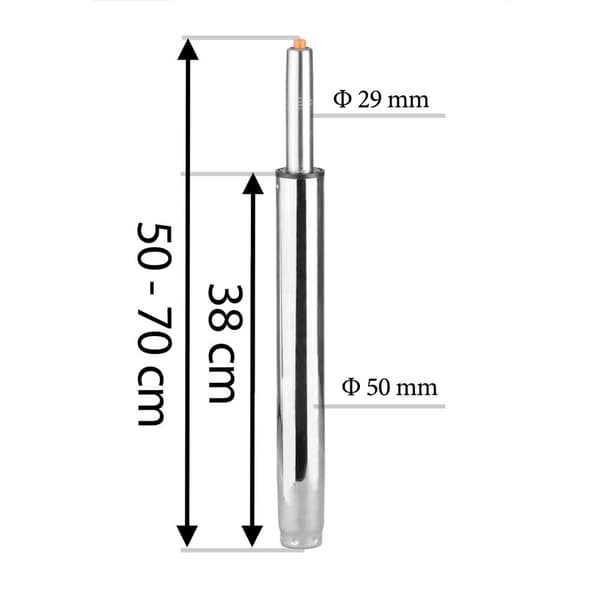 Forkromet taburetløfter 53-73 cm