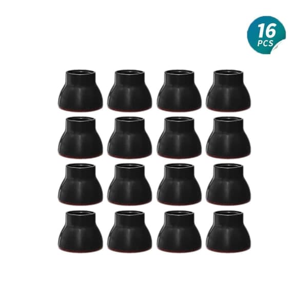 Stolsbensskydd i Silikon och Filt, För Snedställda och Raka Ben, Tyst och Golvskyddande (16/32-Pack)