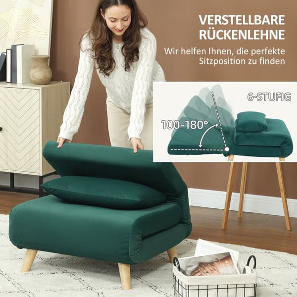 Sove Stol, 72x78x79 cm, Mørkegrøn