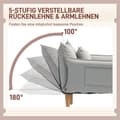 Pikkukuva 6 / 9: Nojatuoli, 2-in-1, 75x68x78 cm, Vaaleanharmaa
