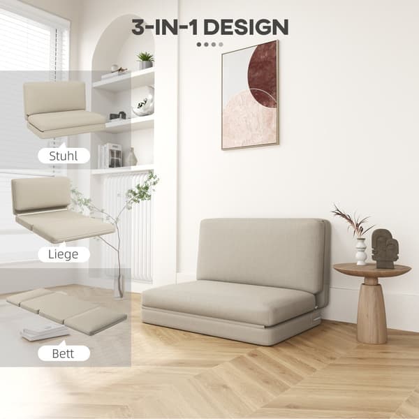 Lattiasohva, 3-in-1, 120x80x75 cm, Beige