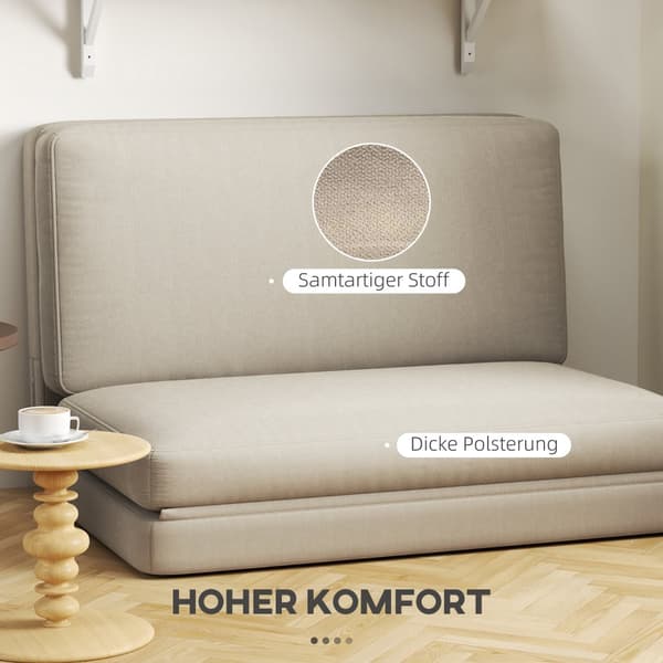 Lattiasohva, 3-in-1, 120x80x75 cm, Beige