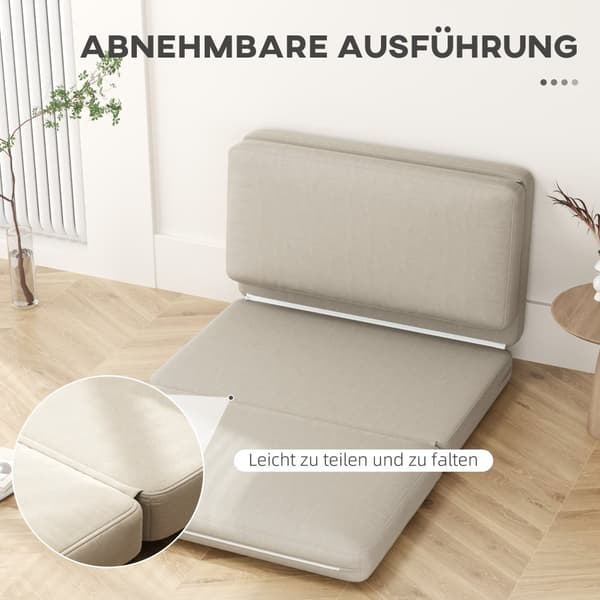 Lattiasohva, 3-in-1, 120x80x75 cm, Beige