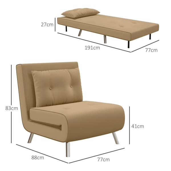 Sove Stol, 77x88x83 cm, Brun