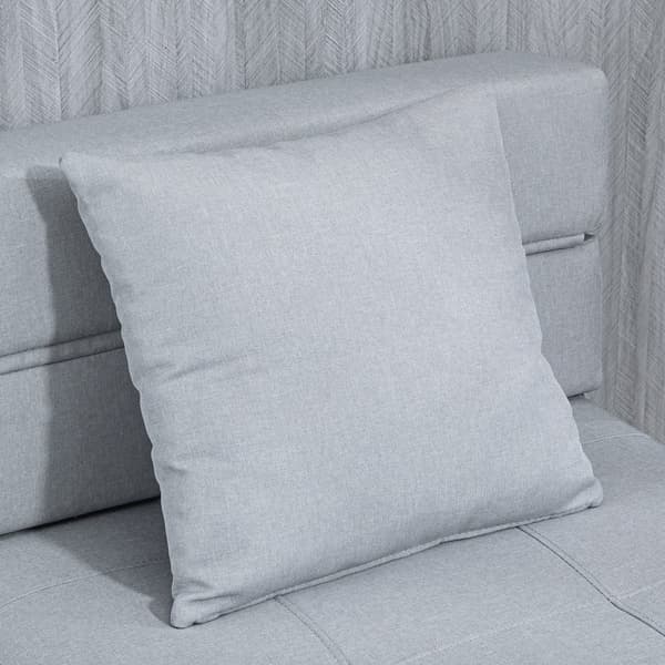 Sammenklappelig Lænestol, 70x70x61 cm (Sofa), 70x174x15 cm (Seng), Lys Grå