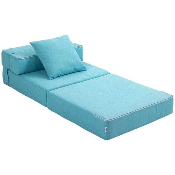 Sove Stol, 70x70x61 cm (Sofa), 70x174x15 cm (Seng), Blå