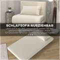 Miniatyrbild 4 av 9: Bäddsoffa, 94x78x80 cm (Soffa), 94x190x27 cm (Säng), Krämvit