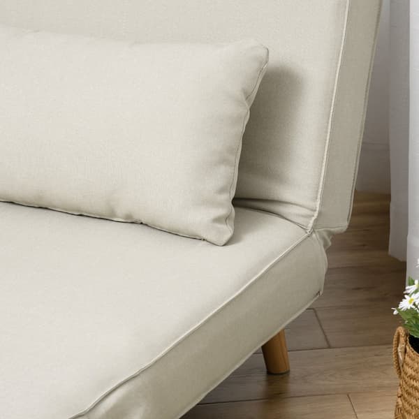 Bäddsoffa, 94x78x80 cm (Soffa), 94x190x27 cm (Säng), Krämvit