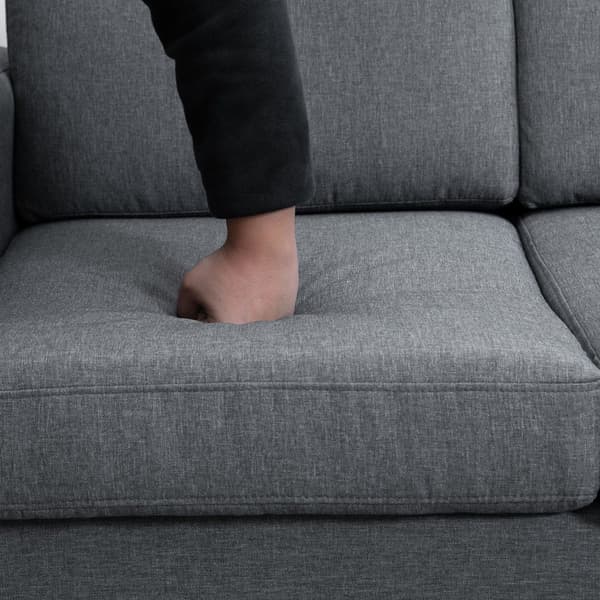 Stoppsäckssoffa, 200x82x78 cm, Mörkgrå