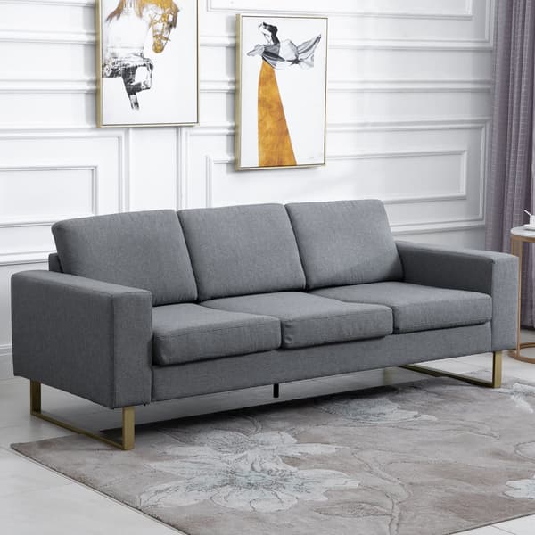 Stoppsäckssoffa, 200x82x78 cm, Mörkgrå