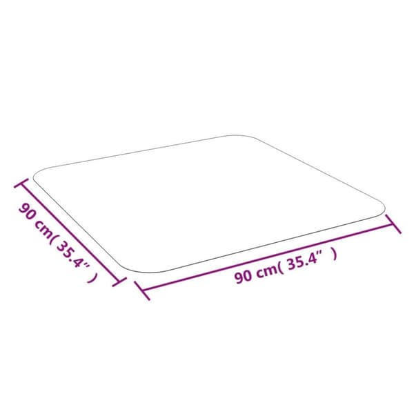 vidaXL Golvskydd för laminatgolv/matta 90 cm x 90 cm