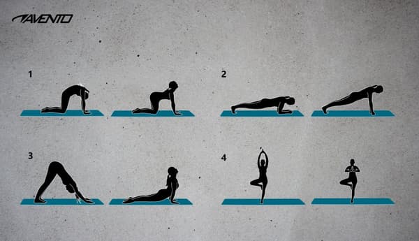Yoga Mat AVENTO 42MB 173x61x0,4cm Grey