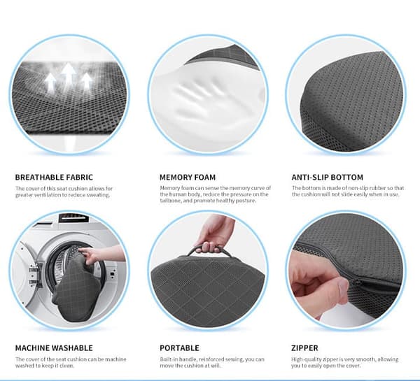 Kudde Memory Foam Ergonomisk stolsdyna för kontor