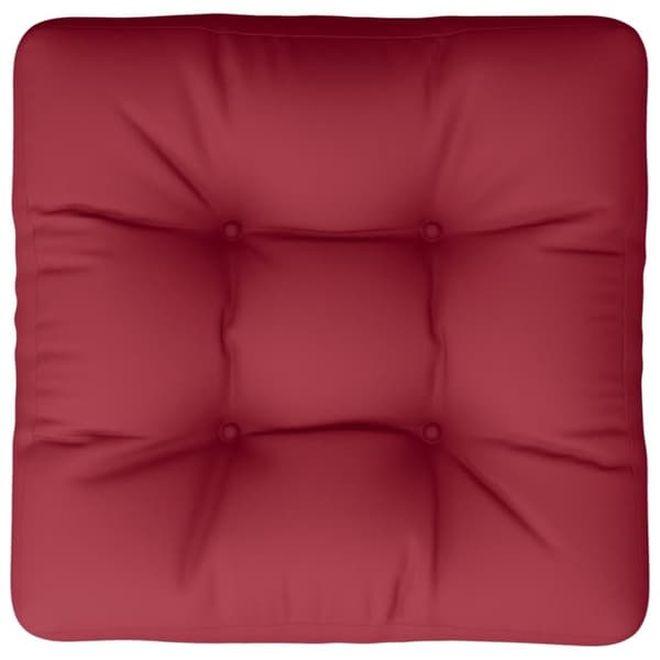 vidaXL Palldyna 60 x 60 x 12 cm vinröd tyg