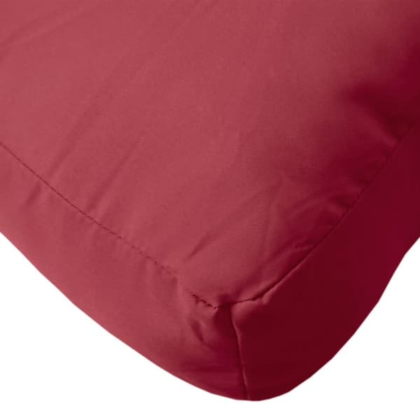 vidaXL Palldyna 60 x 60 x 12 cm vinröd tyg