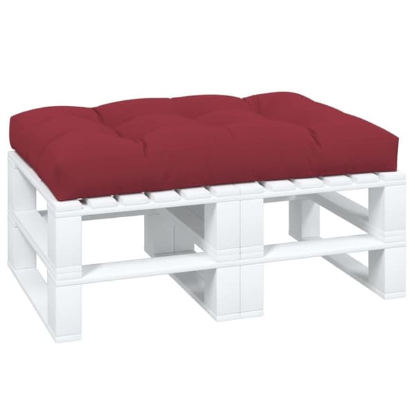 vidaXL pallehynde 120x80x12 cm stof vinrød