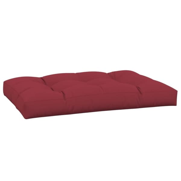 vidaXL pallehynde 120x80x12 cm stof vinrød
