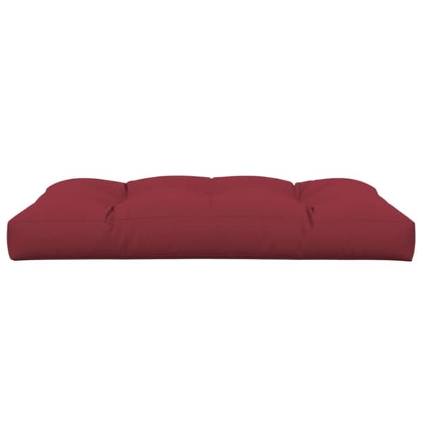 vidaXL pallehynde 120x80x12 cm stof vinrød