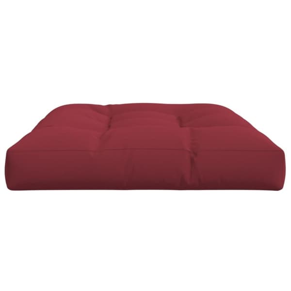 vidaXL pallehynde 120x80x12 cm stof vinrød