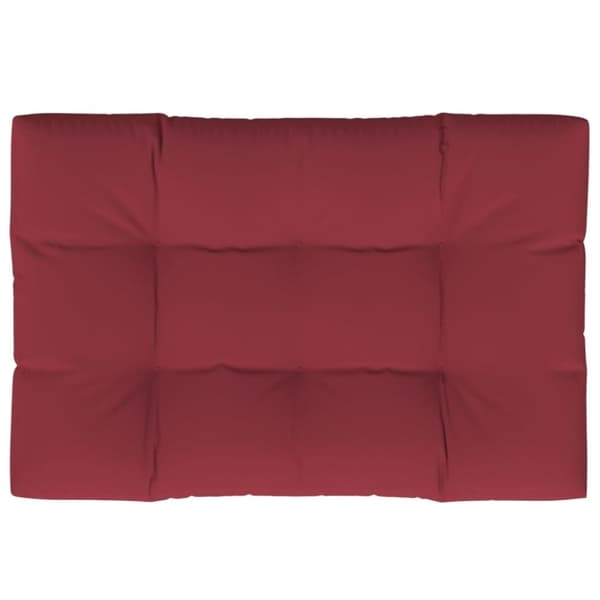 vidaXL pallehynde 120x80x12 cm stof vinrød