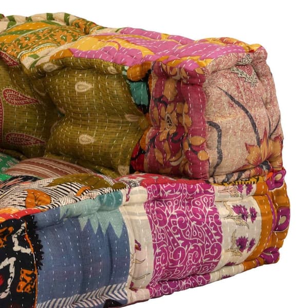 vidaXL 2-personers modulpuf stof patchwork