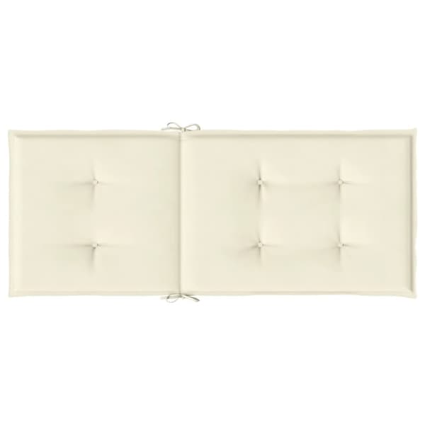 vidaXL stolehynder m. høj ryg 4 stk. 120x50x3 cm stof cremefarvet