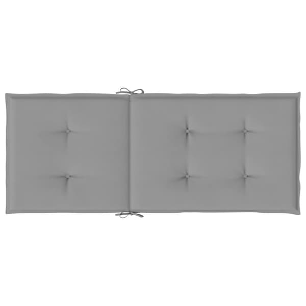 vidaXL stolehynder m. høj ryg 2 stk. 120x50x3 cm stof grå