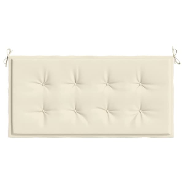 vidaXL hynde til havebænk 120x50x3 cm oxfordstof cremefarvet