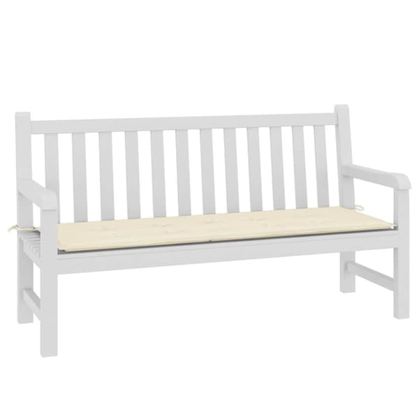 vidaXL hynde til havebænk 150x50x3 cm stof cremefarvet