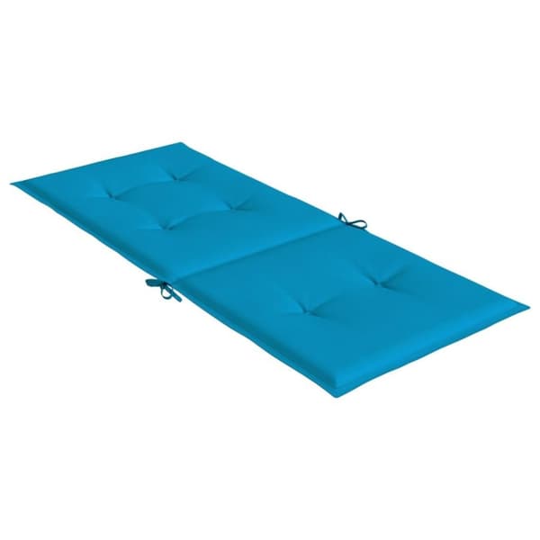 vidaXL stolehynder m. høj ryg 2 stk. 120x50x3 cm stof blå