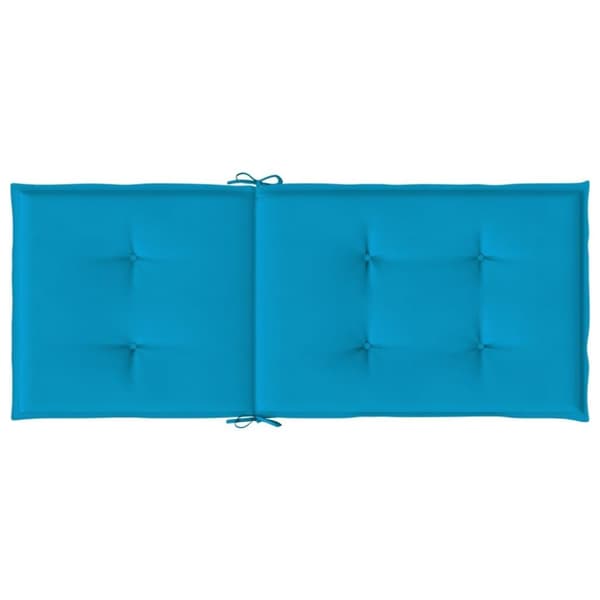 vidaXL stolehynder m. høj ryg 2 stk. 120x50x3 cm stof blå