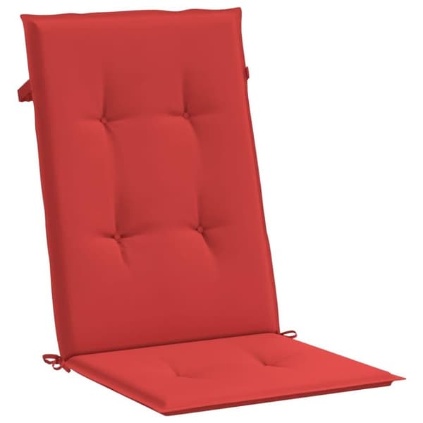 vidaXL stolehynder m. høj ryg 4 stk. 120x50x3 cm stof rød