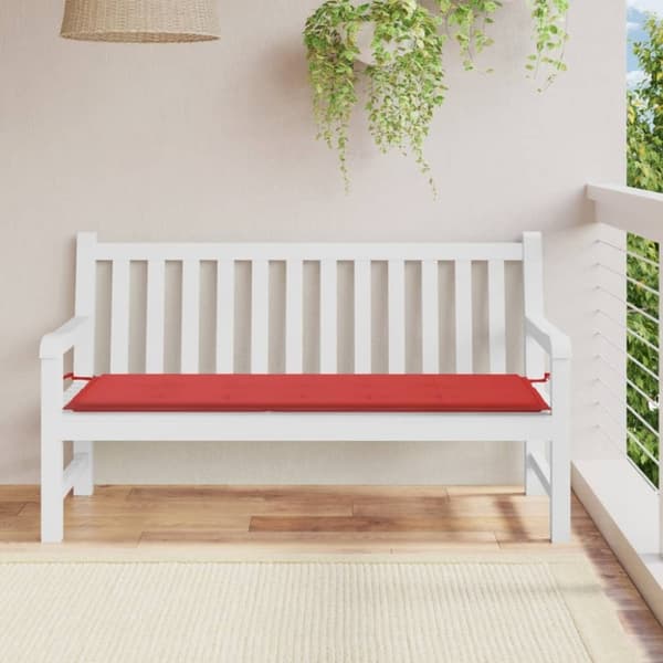 vidaXL hynde til havebænk 150x50x3 cm oxfordstof rød
