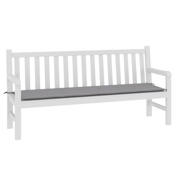 vidaXL Bänkdyna för trädgården grå 180x50x3 cm oxfordtyg